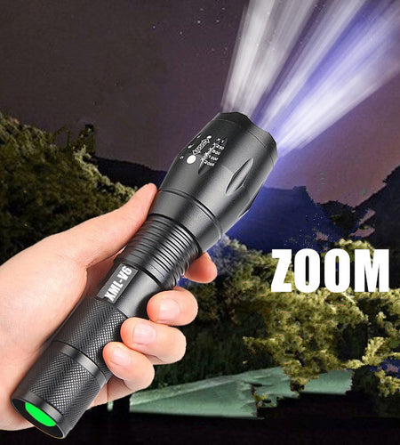 Portable Mini Flashlight LED ZOOM Torch Hunting Zoomable Flashlight Torch Light