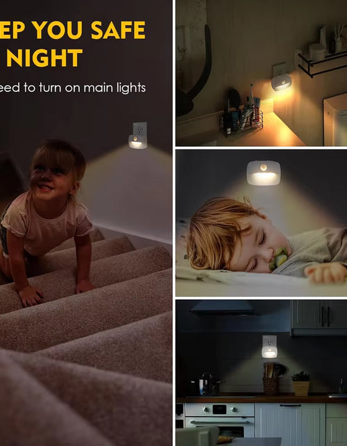 Load image into Gallery viewer, LED Night Light Motion Sensor EU Plug Lamp Nightlights for Children Bedroom Decoration Hallway Stairs WC Bedside Night Lamp
