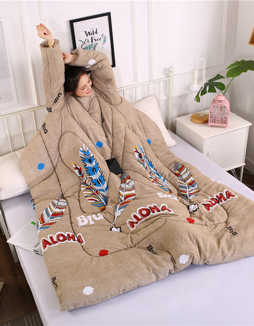 Load image into Gallery viewer, Winter Lazy Quilt with Sleeves
