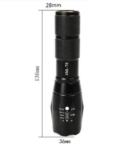 Load image into Gallery viewer, Portable Mini Flashlight LED ZOOM Torch Hunting Zoomable Flashlight Torch Light
