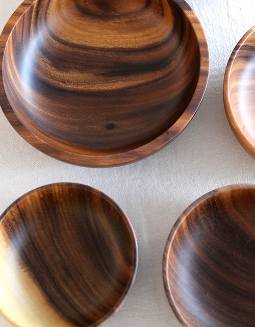 Load image into Gallery viewer, Kitchen Natural Wooden Bowl Household Fruit Bowl Salad Bowl For Home Restaurant Food Container Wooden Utensils Note The Size Hot
