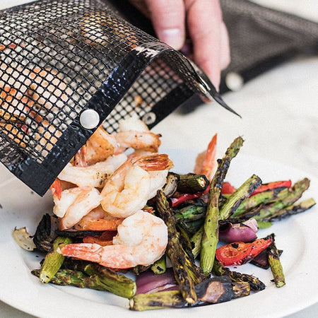 Reusable BBQ Grill Mesh Bag Non-stick Barbecue Baking Isolation Pad Outdoor Picnic Camping BBQ Kitchen Tools