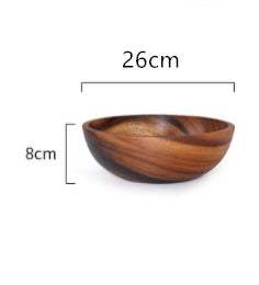 Load image into Gallery viewer, Kitchen Natural Wooden Bowl Household Fruit Bowl Salad Bowl For Home Restaurant Food Container Wooden Utensils Note The Size Hot
