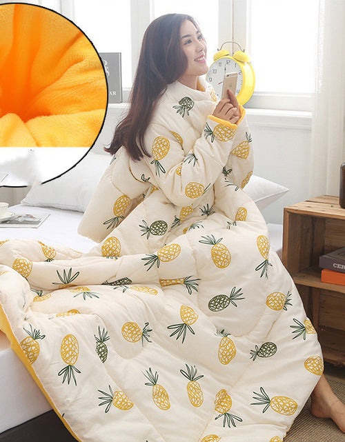 Load image into Gallery viewer, Winter Lazy Quilt with Sleeves
