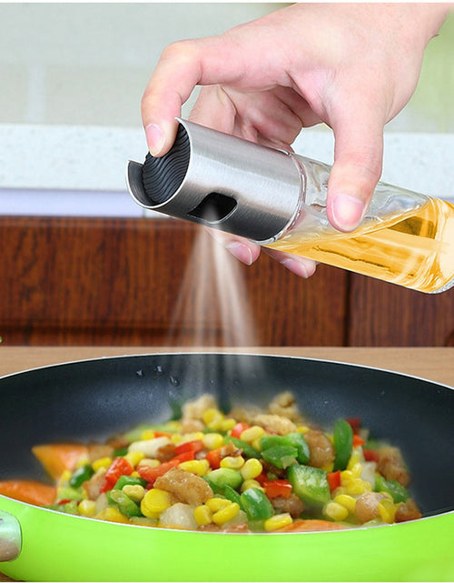 Load image into Gallery viewer, BBQ Healthy Kitchen Cooking Oil Vinegar Spray Bottle Push Type Oil Spray BottlePump Oil Tank Leakproof BBQ Sprayer BBQ Tools Kitchen Gadgets

