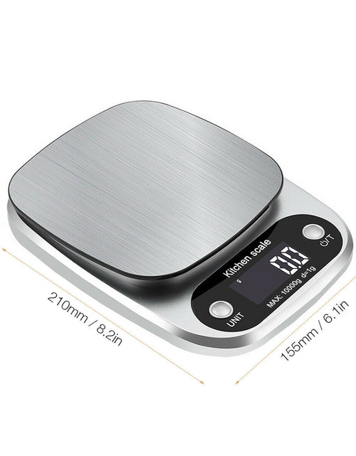 Load image into Gallery viewer, Digital Kitchen Food Diet Scale, Multifunction Weight Balance 22lbs 1g Kitchen Scale Stainless Steel Weighing Scale For Food Diet Postal Balance Measuring
