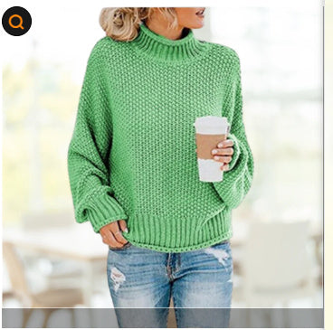 Load image into Gallery viewer, Solid Turtleneck Pullover Sweater Winter Fashion Casual Knitted Long-Sleeved Top Women&#39;s Clothing
