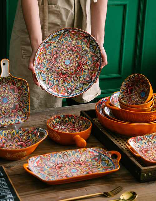 Load image into Gallery viewer, Dishes Suit Vintage Underglaze Household Bowls And Dishes
