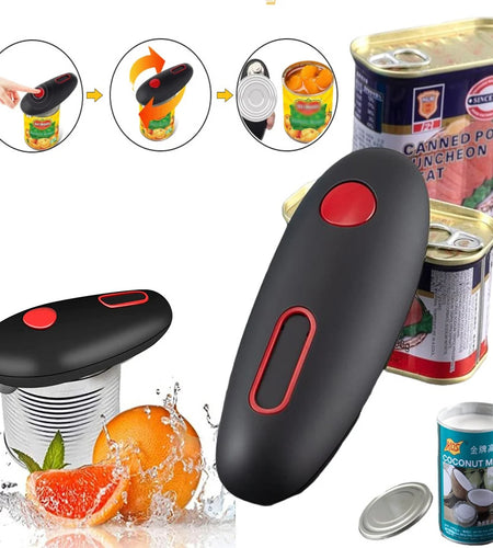 Electric Can Opener Automatic Jar Bottle Can Machine One Touch Portable Kitchen Hand Free Opening Opener Tool Gadgets