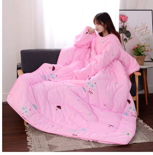 Load image into Gallery viewer, Winter Lazy Quilt with Sleeves
