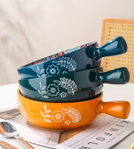 Glazed Salad Bowl Dessert Bowl Household