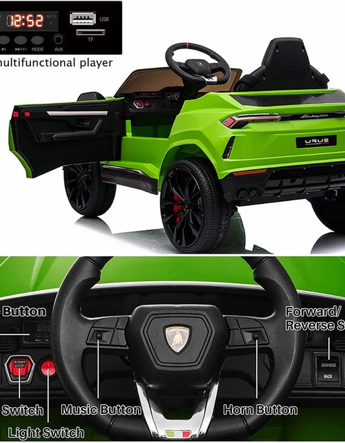 Load image into Gallery viewer, Lamborghini Urus 12V Electric Powered Ride on Car Toys for Girls Boys, Red Kids Electric Vehicles Ride on Toys with Remote Control, Foot Pedal, MP3 Player and LED Headlights, CL61
