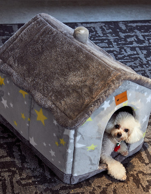 Load image into Gallery viewer, Foldable Dog House Pet Cat Bed Winter Dog Villa Sleep Kennel Removable Nest Warm Enclosed Cave Sofa Pets Supplies
