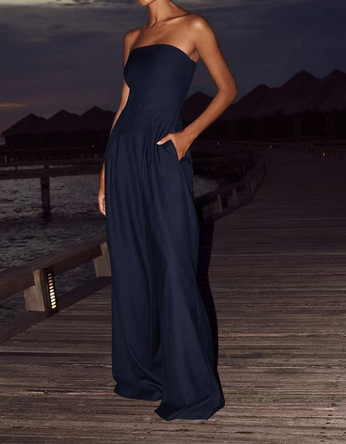 Load image into Gallery viewer, Loose Tube-top Jumpsuit Ins Fashion Backless Wide Leg Long Pants Overalls Women&#39;s Clothing
