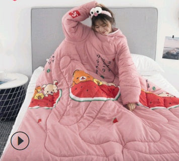 Load image into Gallery viewer, Winter Lazy Quilt with Sleeves

