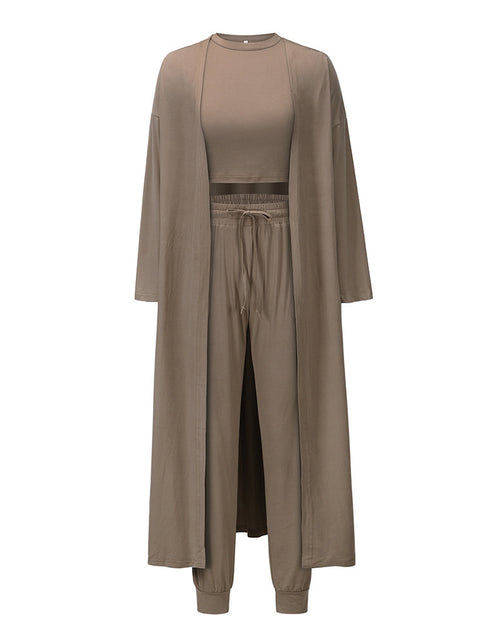 Load image into Gallery viewer, Women&#39;s Knitted Slim-fit Temperament Vest And Trousers Sports Suit
