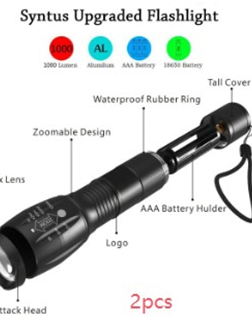 Load image into Gallery viewer, Portable Mini Flashlight LED ZOOM Torch Hunting Zoomable Flashlight Torch Light
