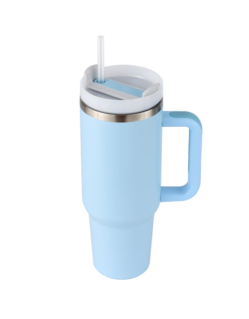Load image into Gallery viewer, 40 Oz Tumbler With Handle Straw Insulated, Stainless Steel Spill Proof Vacuum Coffee Cup Tumbler With Lid Tapered Mug Gifts For Valentine Lover Suitable For Car Gym Office Travel
