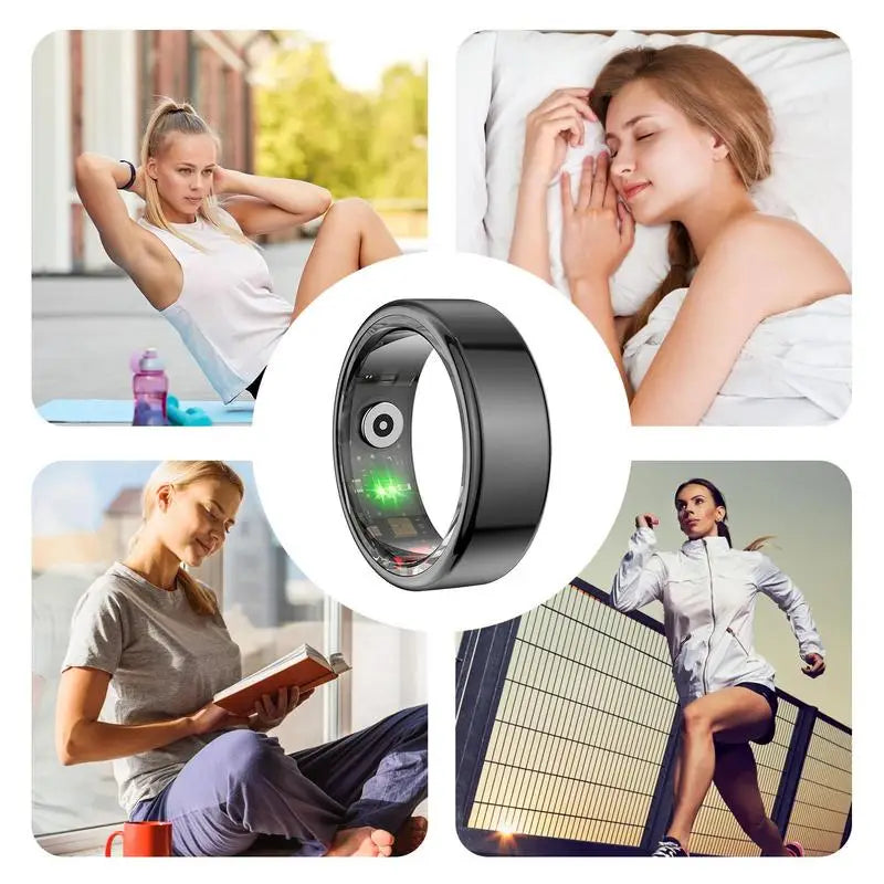 2024 NEW Smart Ring Multifunctional Step Health Tracker Heart Rate Blood Oxygen Monitor Waterproof Men Women Fitness