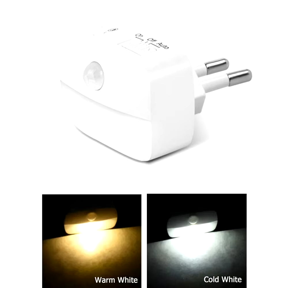 LED Night Light Motion Sensor EU Plug Lamp Nightlights for Children Bedroom Decoration Hallway Stairs WC Bedside Night Lamp