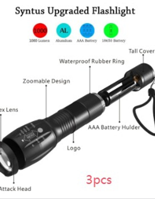 Load image into Gallery viewer, Portable Mini Flashlight LED ZOOM Torch Hunting Zoomable Flashlight Torch Light
