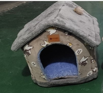 Load image into Gallery viewer, Foldable Dog House Pet Cat Bed Winter Dog Villa Sleep Kennel Removable Nest Warm Enclosed Cave Sofa Pets Supplies
