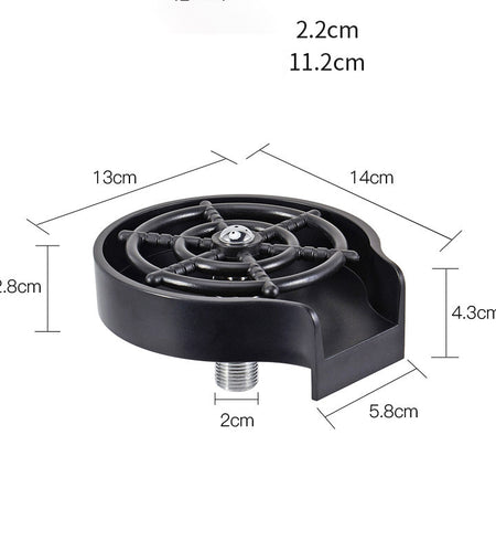 Bar Counter Cup Washer Sink High-pressure Spray Automatic Faucet Coffee Pitcher Wash Cup Tool Kitchen