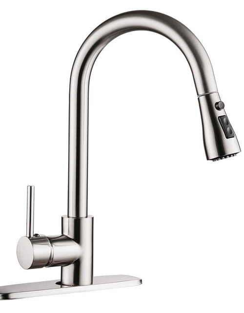 Load image into Gallery viewer, Pull-out Hot And Cold Household Kitchen And Dishwashing Brushed Copper Sink Faucet
