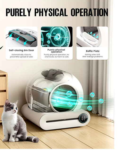 Load image into Gallery viewer, Self-Cleaning Litter Box, Automatic Litter Box with Pad, 65L+9L Large Capacity Self-Cleaning Litter Box, APP Control/Suitable Fo
