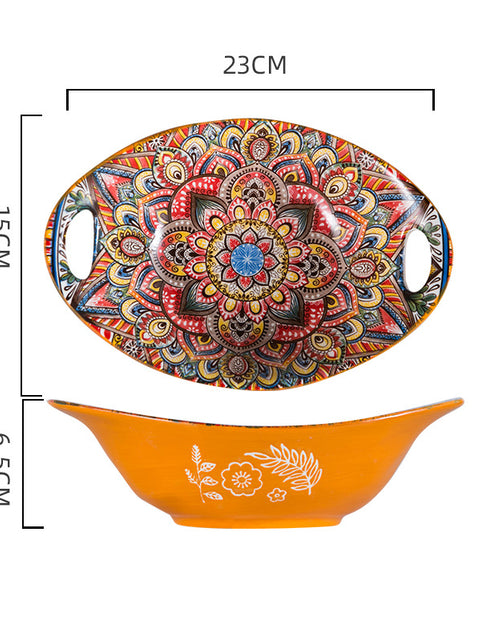 Load image into Gallery viewer, Dishes Suit Vintage Underglaze Household Bowls And Dishes
