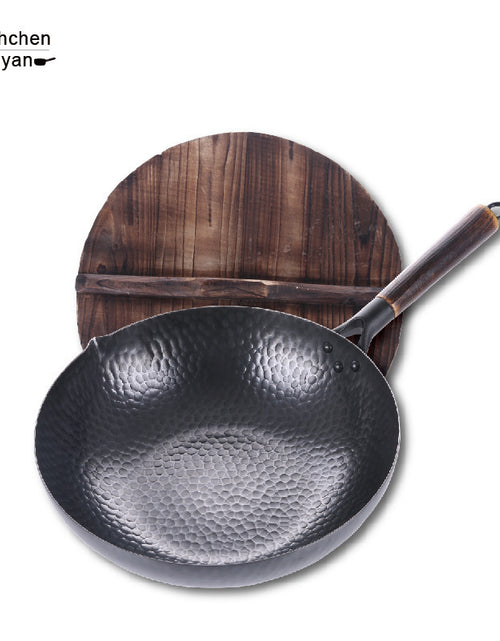 Load image into Gallery viewer, Iron Pan Traditional Iron Wok Handmade
