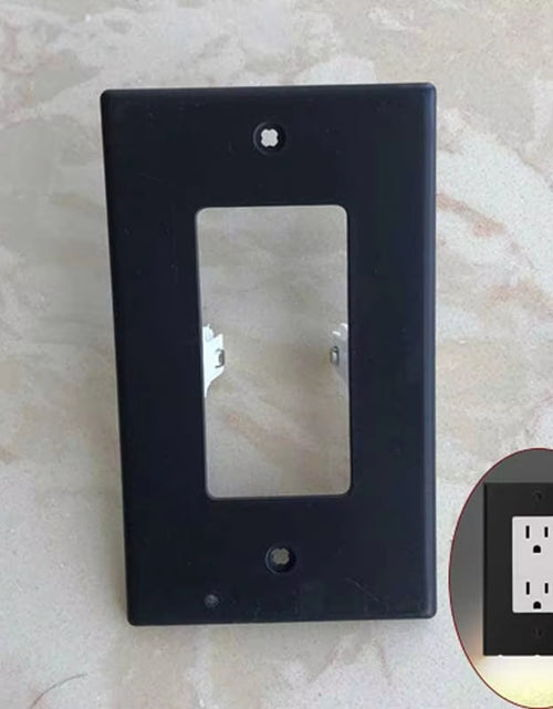 Load image into Gallery viewer, Duplex Electrical Outlet Modern Plugboard Plug-In Electrical Receptacle Wall Plate with LED Night Lights - Auto On/Off Sensor
