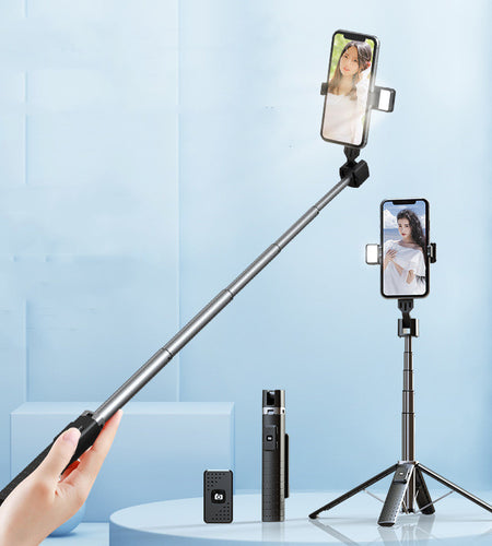 Quadrupod Double Fill Light Mobile Phone Bluetooth-compatible Selfie Stick