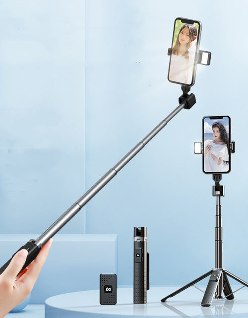 Load image into Gallery viewer, Quadrupod Double Fill Light Mobile Phone Bluetooth-compatible Selfie Stick
