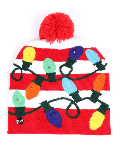 Load image into Gallery viewer, New Style! LED Christmas Hat Beanie Light up Illuminate Warm Hat 48 Patterns New Year Snowman Sweater Hat Christmas Decorations
