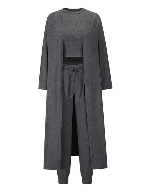 Load image into Gallery viewer, Women&#39;s Knitted Slim-fit Temperament Vest And Trousers Sports Suit
