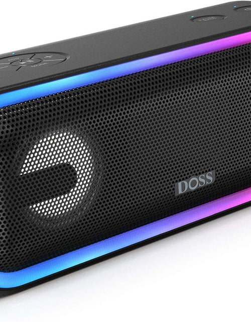 Load image into Gallery viewer, Bluetooth Speaker,  Soundbox Pro+ Wireless Pairing Speaker with 24W Stereo Sound, Punchy Bass, IPX6 Waterproof, 15Hrs Playtime, Multi-Colors Lights, for Home,Outdoor-Black
