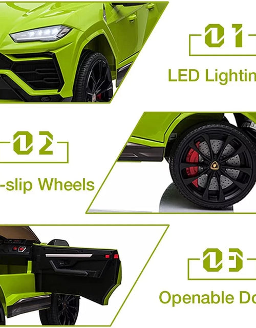 Load image into Gallery viewer, Lamborghini Urus 12V Electric Powered Ride on Car Toys for Girls Boys, Red Kids Electric Vehicles Ride on Toys with Remote Control, Foot Pedal, MP3 Player and LED Headlights, CL61
