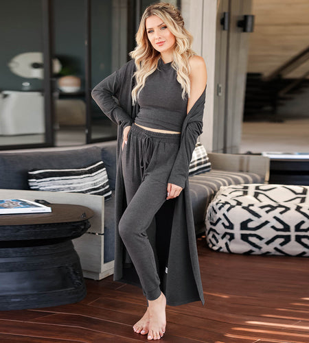 Women's Knitted Slim-fit Temperament Vest And Trousers Sports Suit