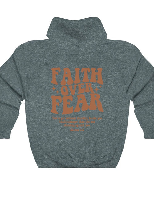 Load image into Gallery viewer, Faith over Fear Hoodie Christian Sweatshirt Trendy Faith Shirt Cute Religious Hooded Preppy Women Christian Sweater Hoodies
