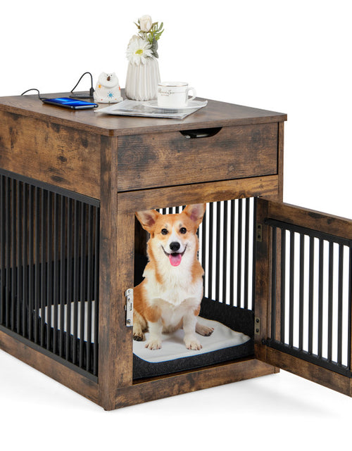 Load image into Gallery viewer, 2-In-1 Dog House with Drawer and Wired Wireless Charging
