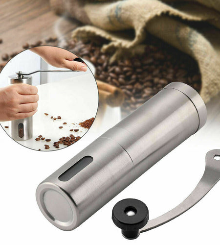 Hand Crank Pepper Conical Burr Grinder Coffee Beans Mill Muller Stainless Steel