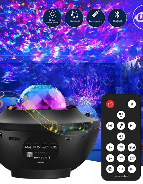 Load image into Gallery viewer, New LED Starry Galaxy Projector Night Light Child Gift USB Bluetooth Music Player Star Nightlight Colorful Projector Night Lamp
