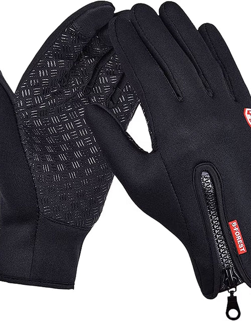 Load image into Gallery viewer, Winter Thermal Gloves Touchscreen Windproof Cycling Cold Glove for Men Women Warm Non-Slip Outdoor Driving Zipper Sport Gloves
