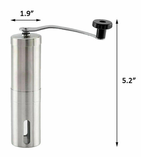 Hand Crank Pepper Conical Burr Grinder Coffee Beans Mill Muller Stainless Steel