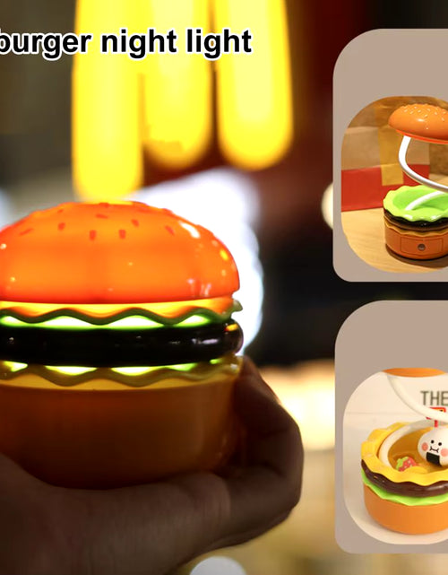 Load image into Gallery viewer, Hamburger Table Lamp with Pencil Sharpener Creative Shape Flexible Hose Design 2-In-1 Multifunctional Bedside Lamp Home Decor
