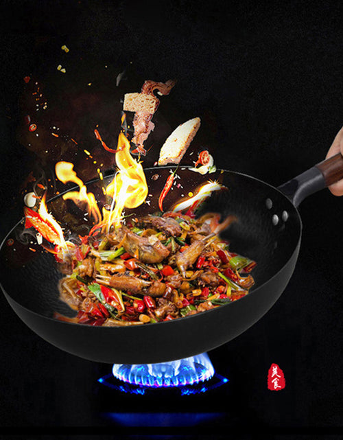 Load image into Gallery viewer, Iron Pan Traditional Iron Wok Handmade
