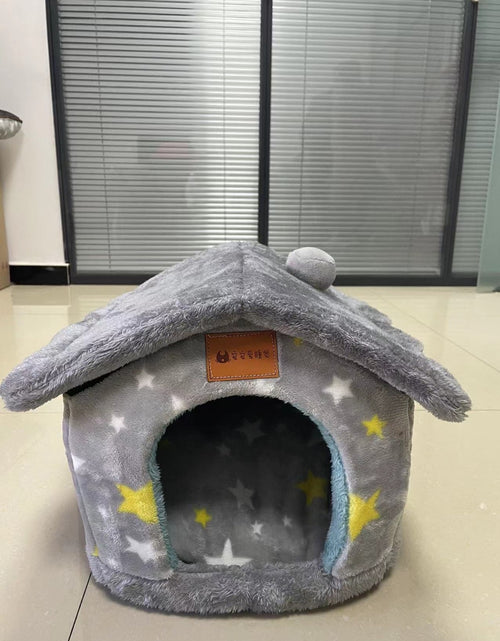 Load image into Gallery viewer, Foldable Dog House Pet Cat Bed Winter Dog Villa Sleep Kennel Removable Nest Warm Enclosed Cave Sofa Pets Supplies

