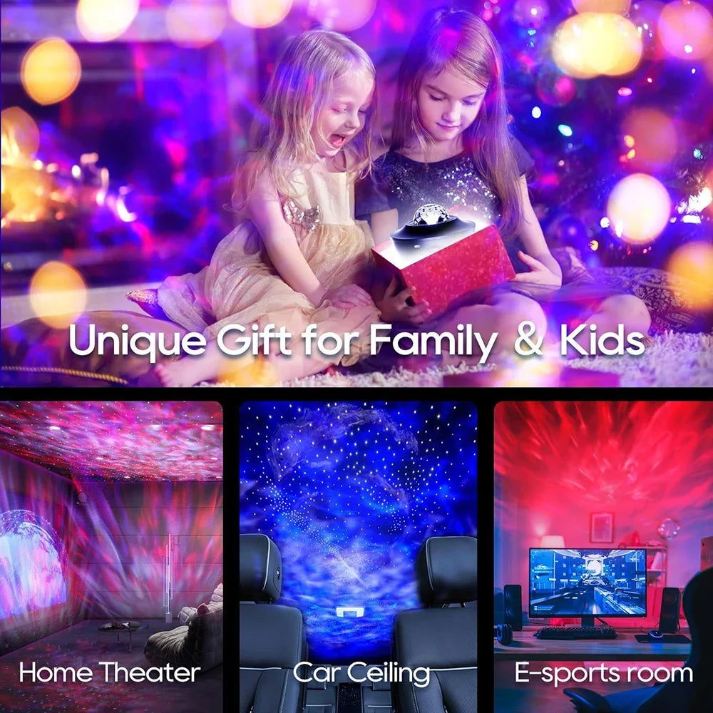 New LED Starry Galaxy Projector Night Light Child Gift USB Bluetooth Music Player Star Nightlight Colorful Projector Night Lamp