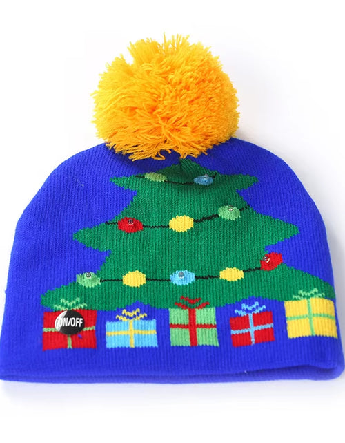 Load image into Gallery viewer, New Style! LED Christmas Hat Beanie Light up Illuminate Warm Hat 48 Patterns New Year Snowman Sweater Hat Christmas Decorations
